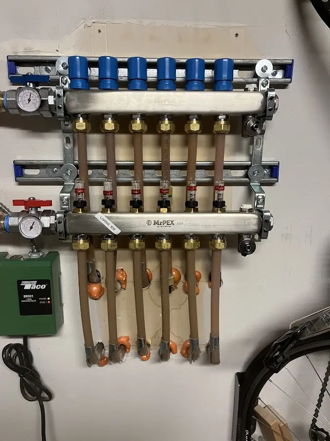 Plumber performing Gas Line Installation at a residential property in Williamston